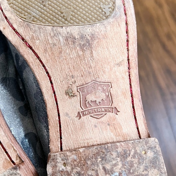 Trask • Ashley Pewter Camo Slide mule grey silver camouflage print leather - Picture 11 of 12